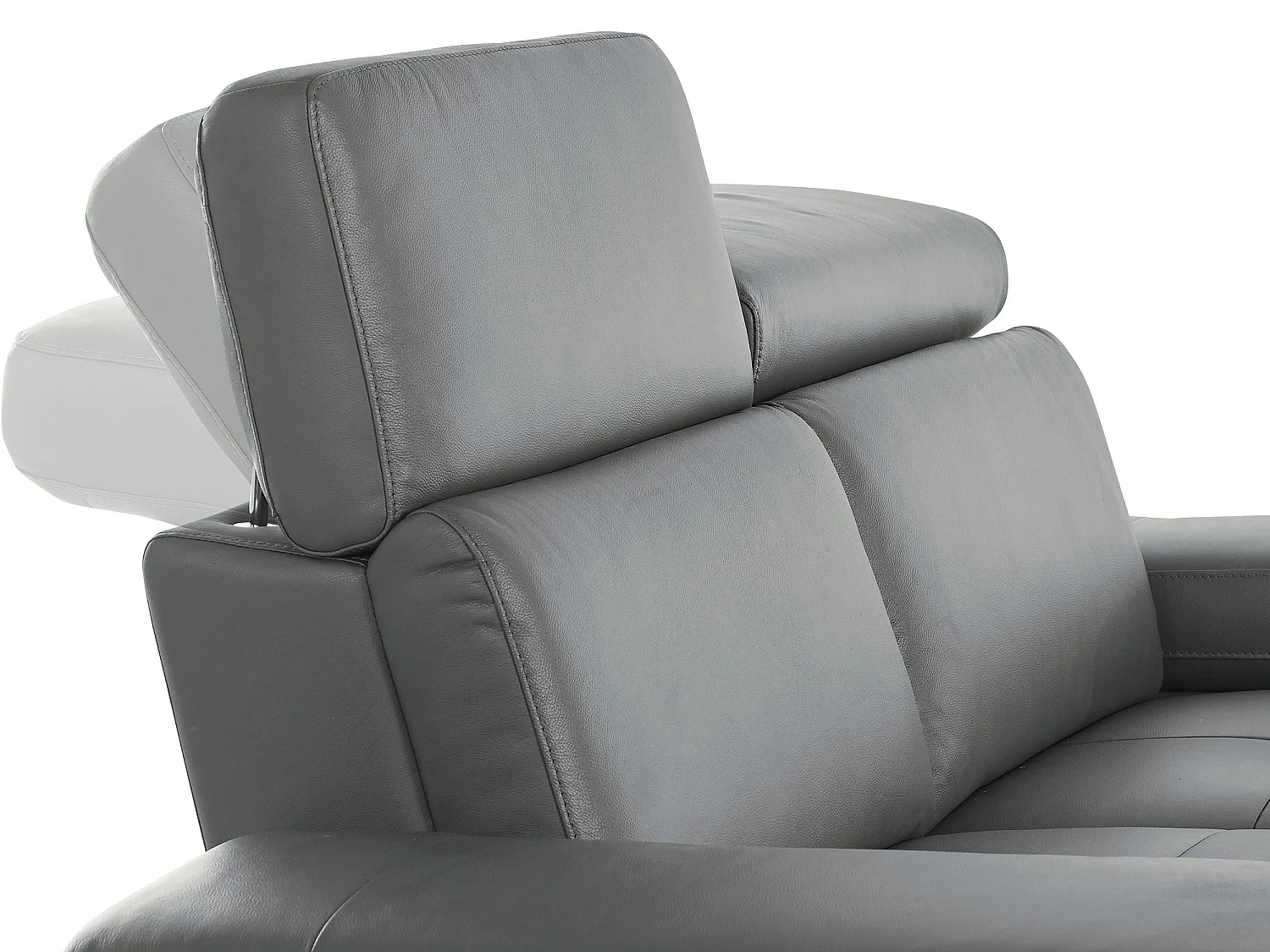 Rayland | Fauteuil inclinable 2 places électrique en cuir et PU gris
