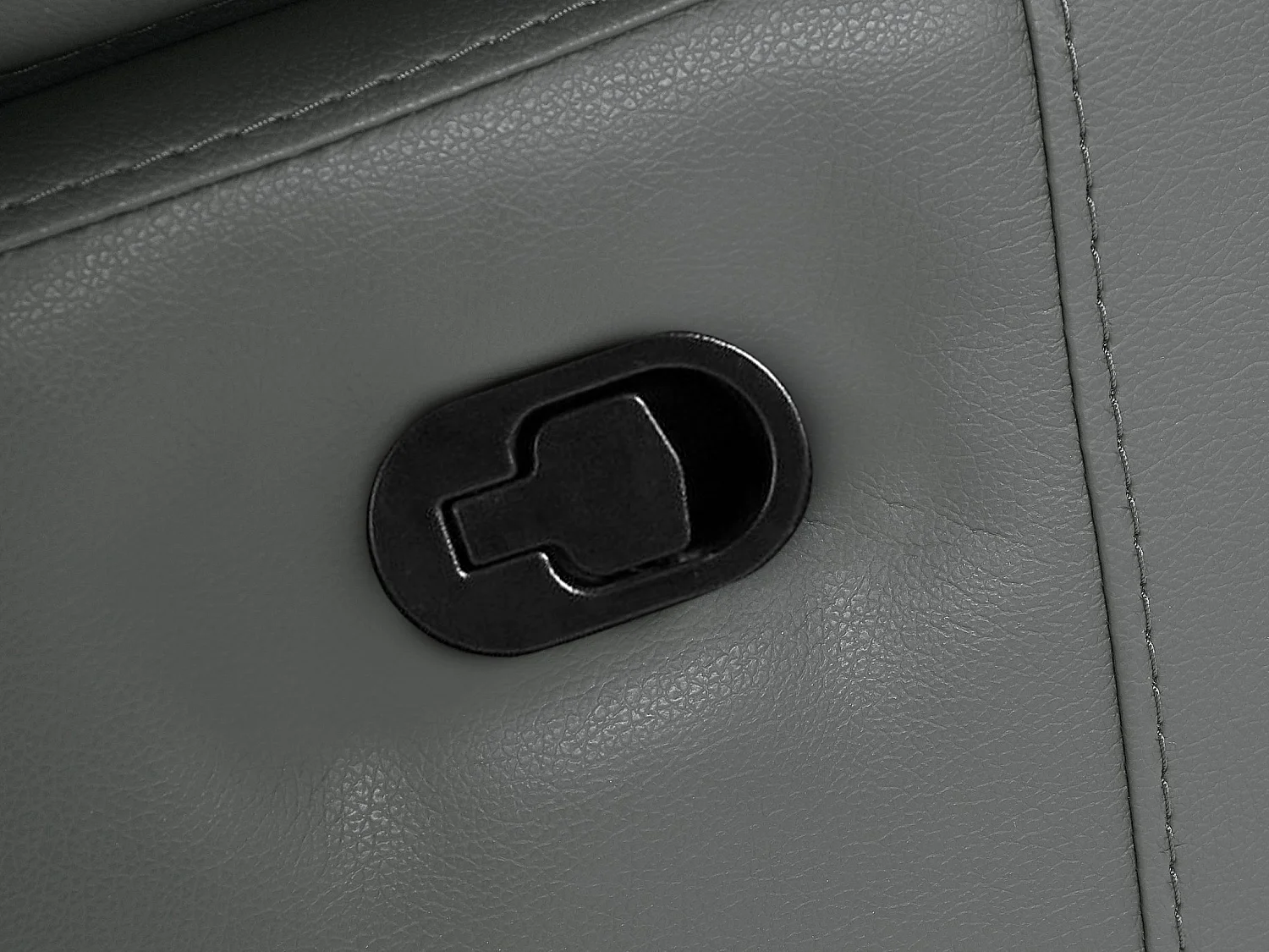 Rayland | Fauteuil inclinable 2 places électrique en cuir et PU gris