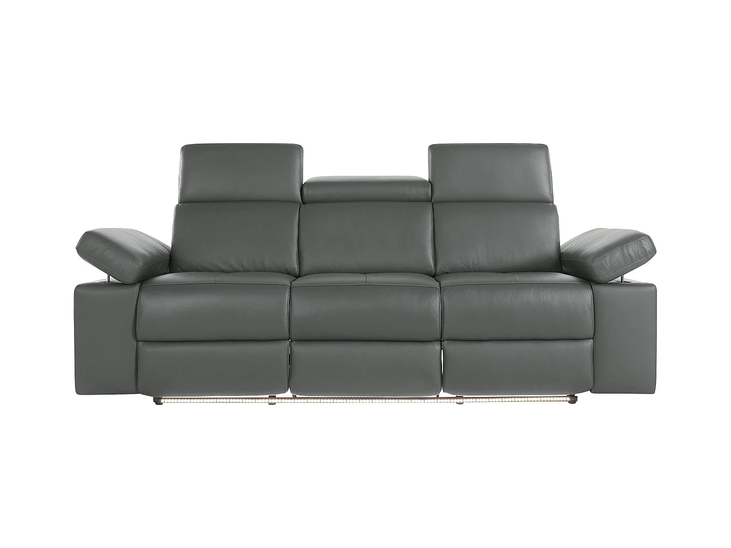 Rayland | Bank 3-zits elektrisch grijs leer/PU