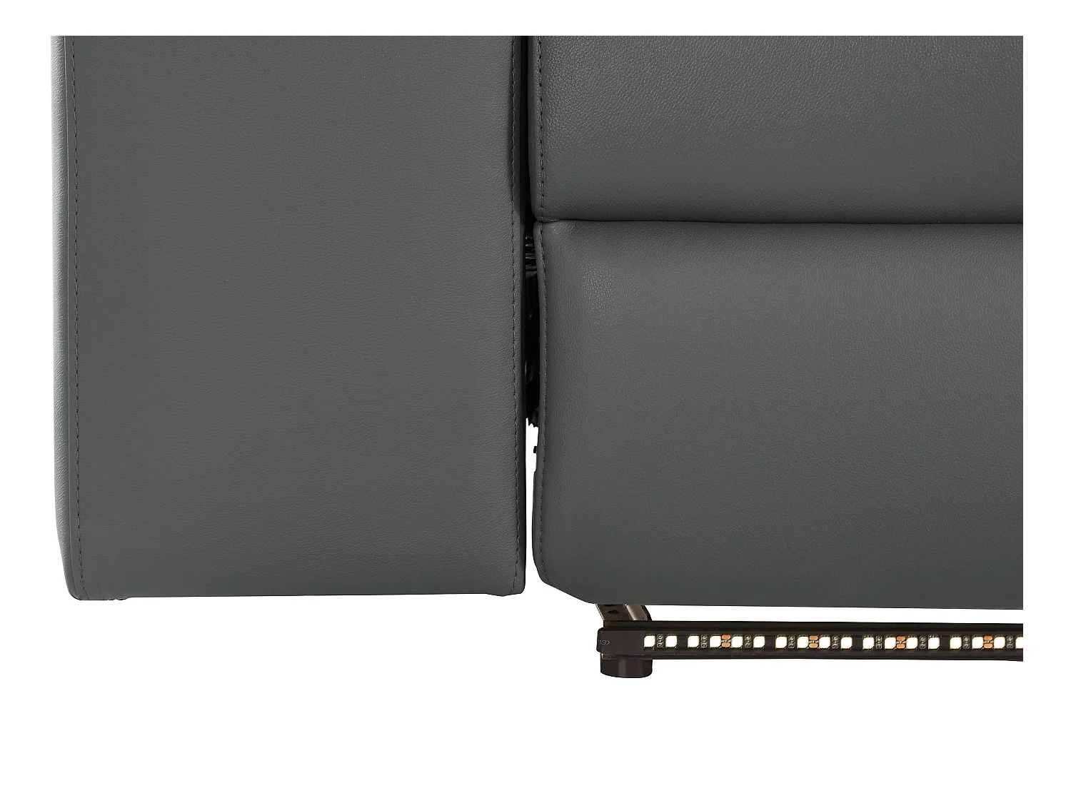 Rayland | Bank 3-zits elektrisch grijs leer/PU