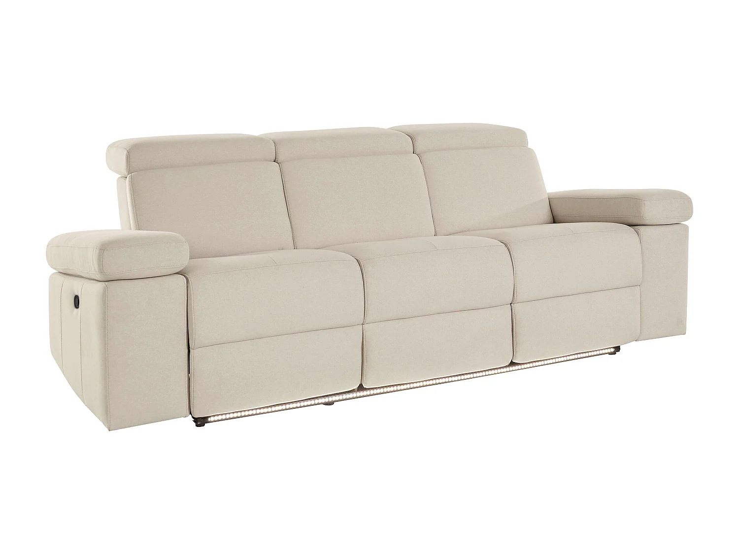 Rayland | Fauteuil relax 3 places électrique en tissu Sunday sable