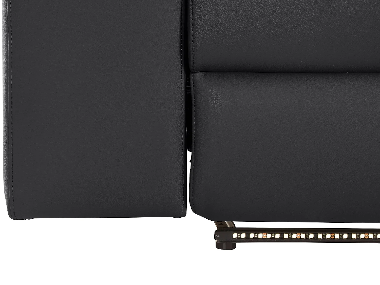 Rayland | Bank 3-zits handmatige functie Zwart PU