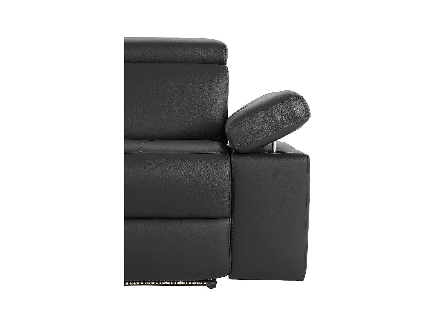 Rayland | Fauteuil inclinable 3 places électrique en PU noir