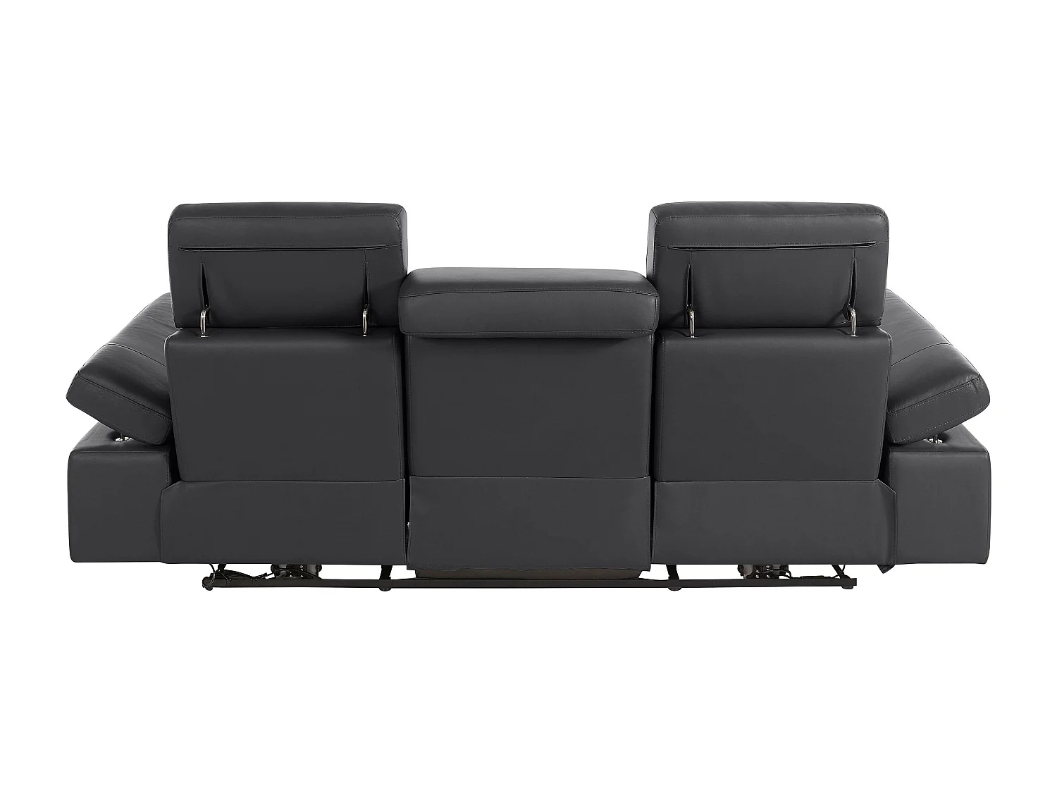 Rayland | Canapé 3 places électrique en cuir noir/PU