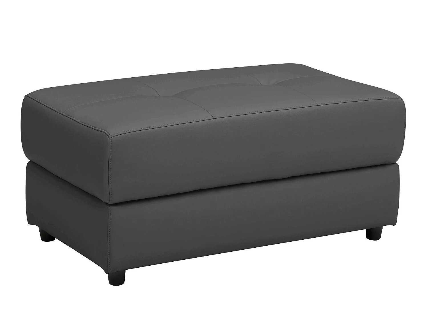 Rayland | Pouf en PU noir