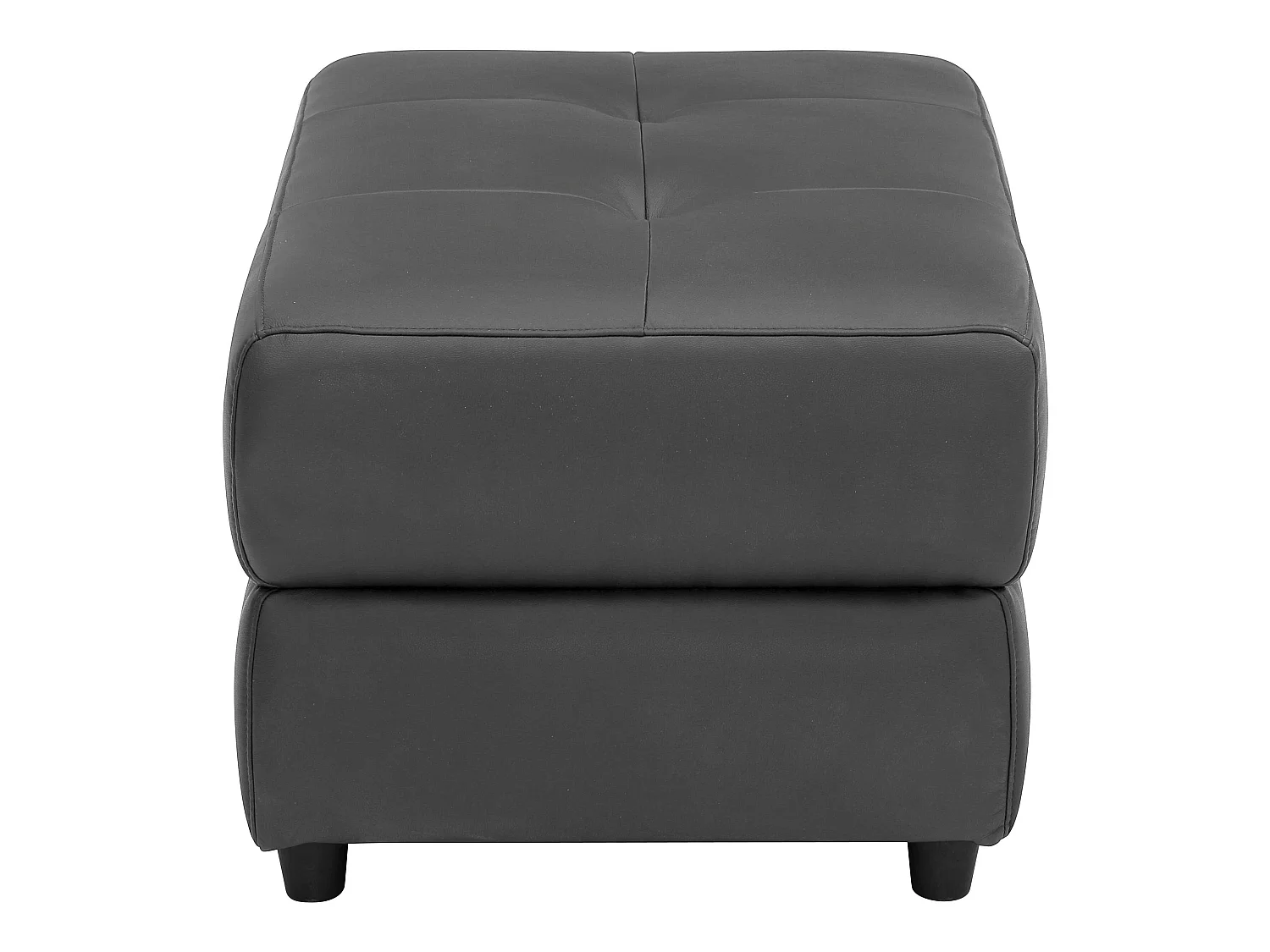 Rayland | Pouf en PU noir