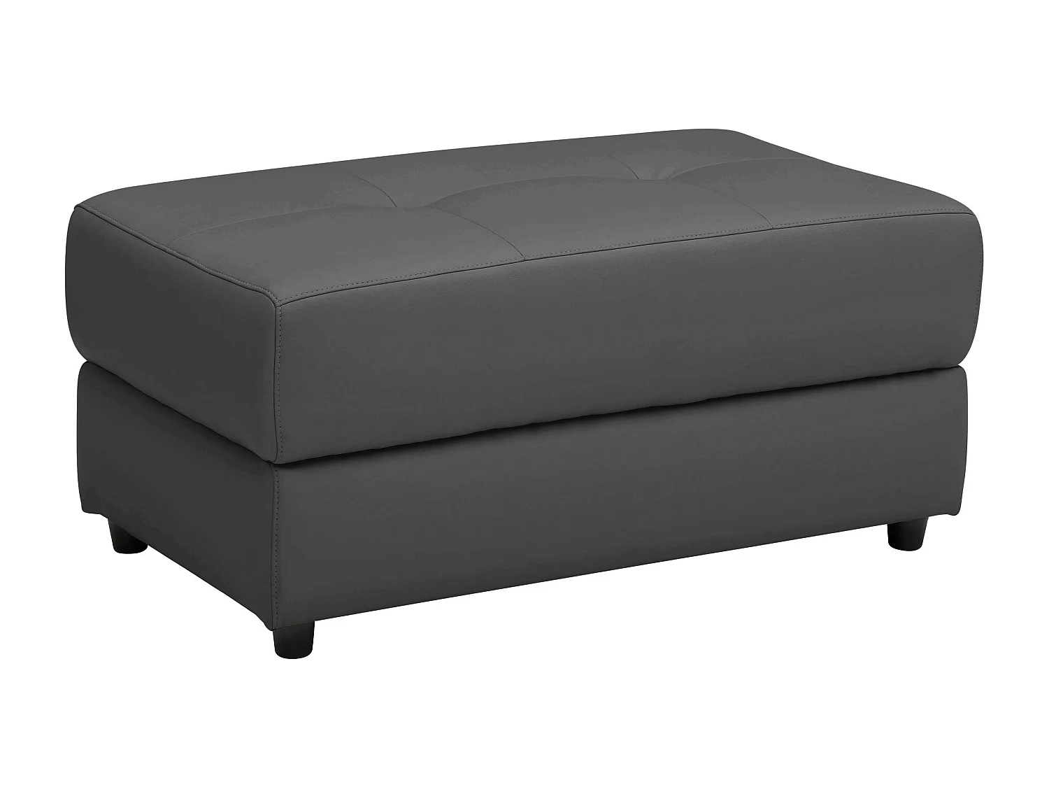 Rayland | Pouf en PU noir