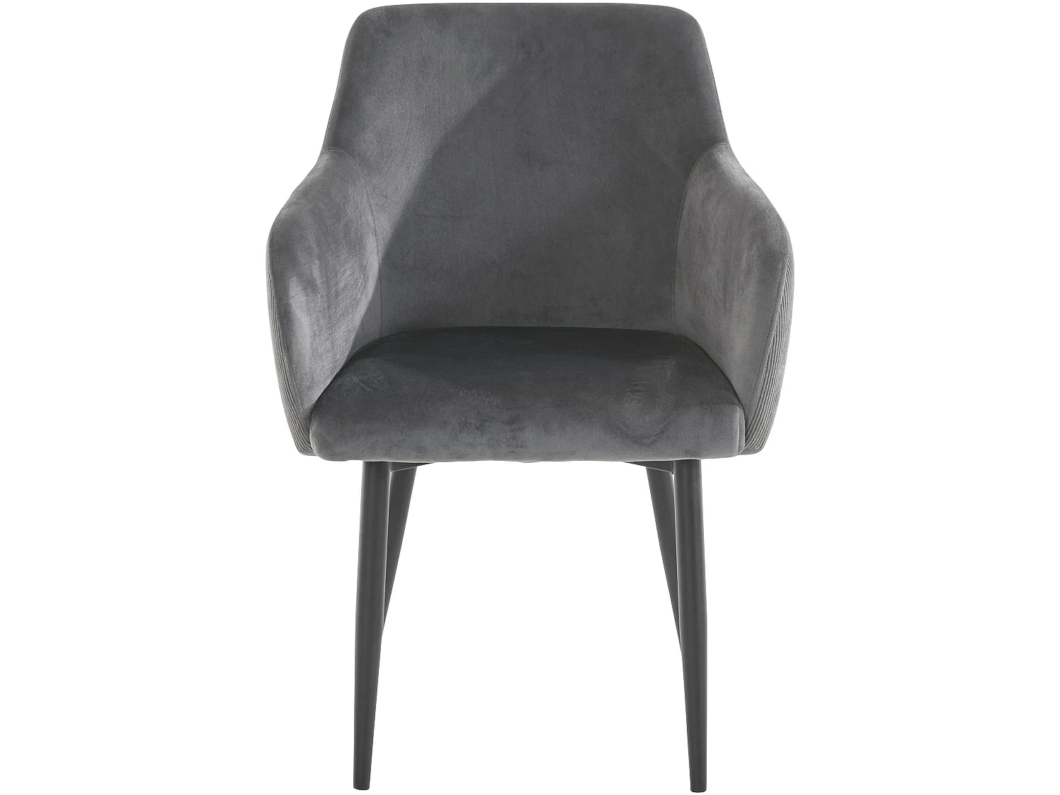 Penny | Lot de 2 chaises de salle à manger rembourrées en velours anthracite