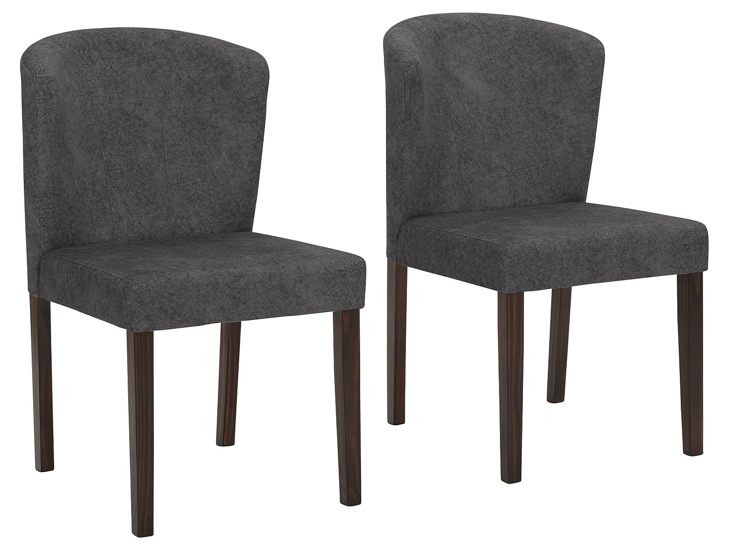 Hamilton | Lot de 2 chaises de salle à manger rembourrées en PU marron