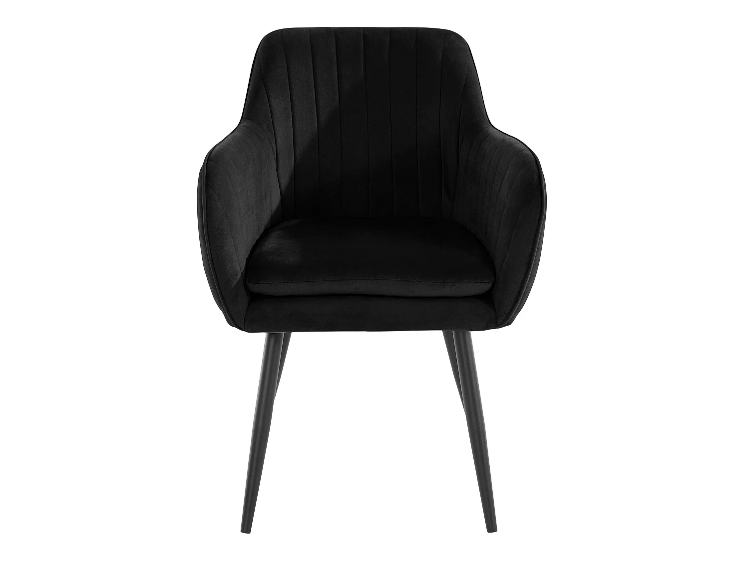 Bibi | Lot de 2 chaises de salle à manger rembourrées en velours noir