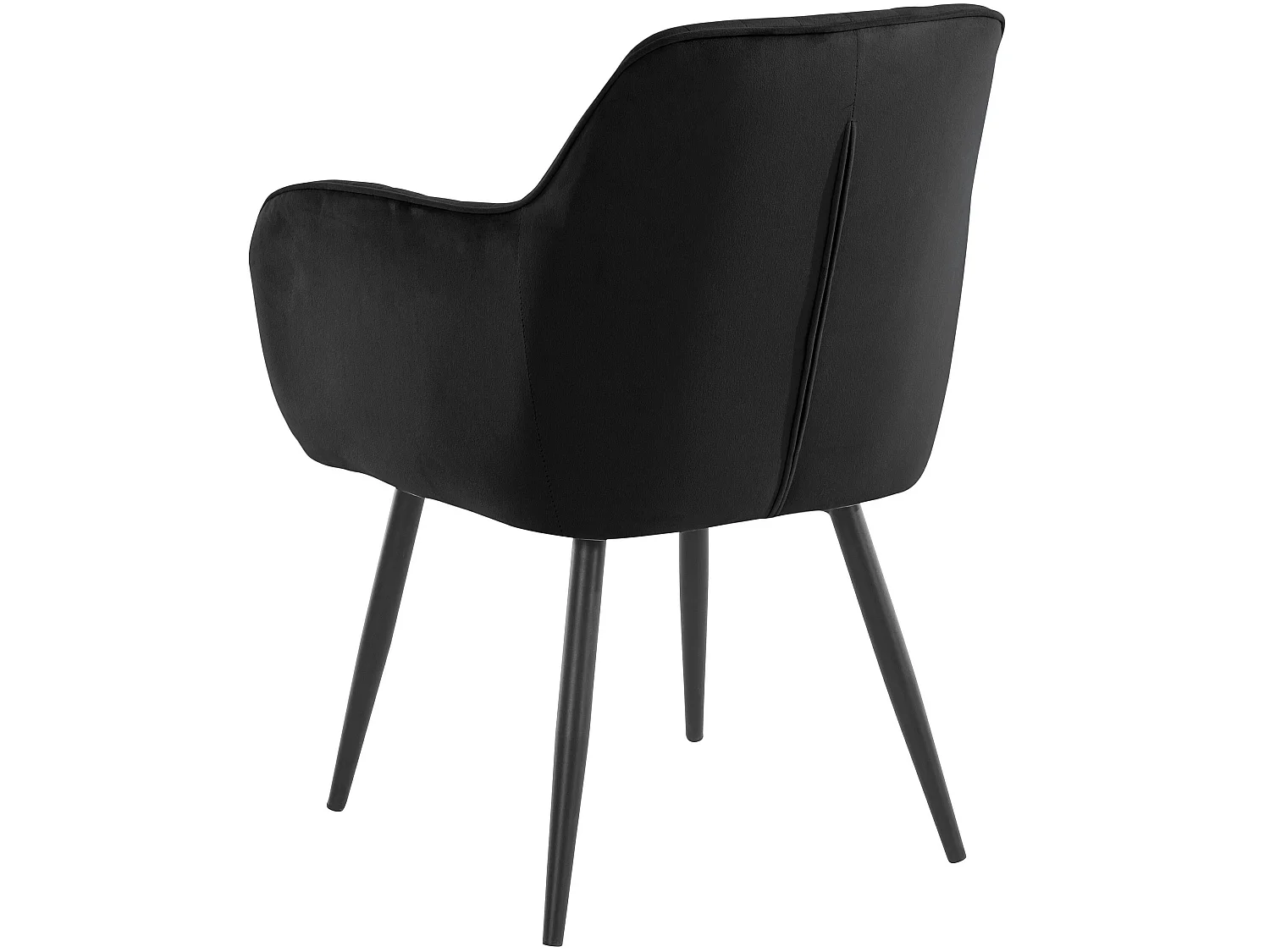 Bibi | Lot de 2 chaises de salle à manger rembourrées en velours noir