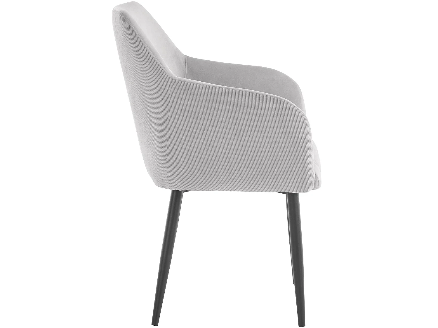 Penny | Lot de 2 chaises de salle à manger rembourrées en velours gris clair