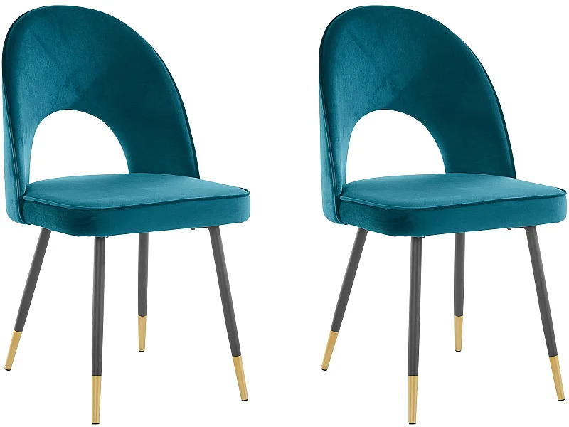 Rosie | Chaise 2 Pack en Velvet Petrol