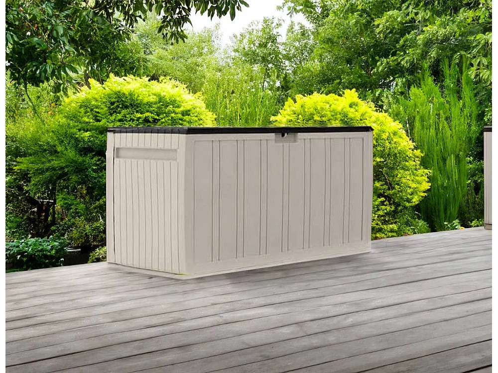Coffre jardin résine verrouillable 270L résistant GARDINO