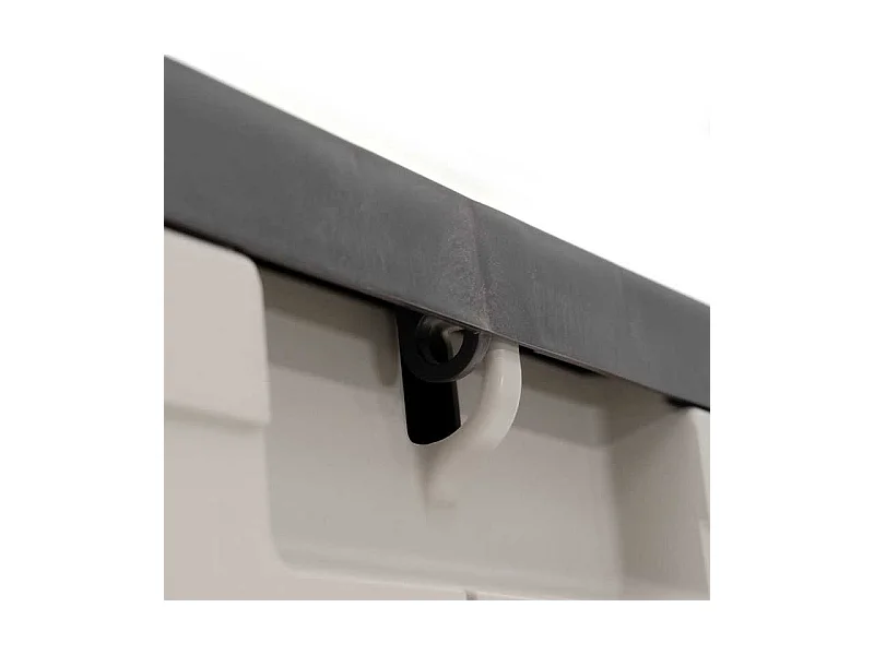 Baule Contenitore Fabbricato in Resina Gardiun Top 117x45,5x57,50 cm 270L Montaggio a Clic | Sistema di Chiusura per Lucchetto| Design Bicolore