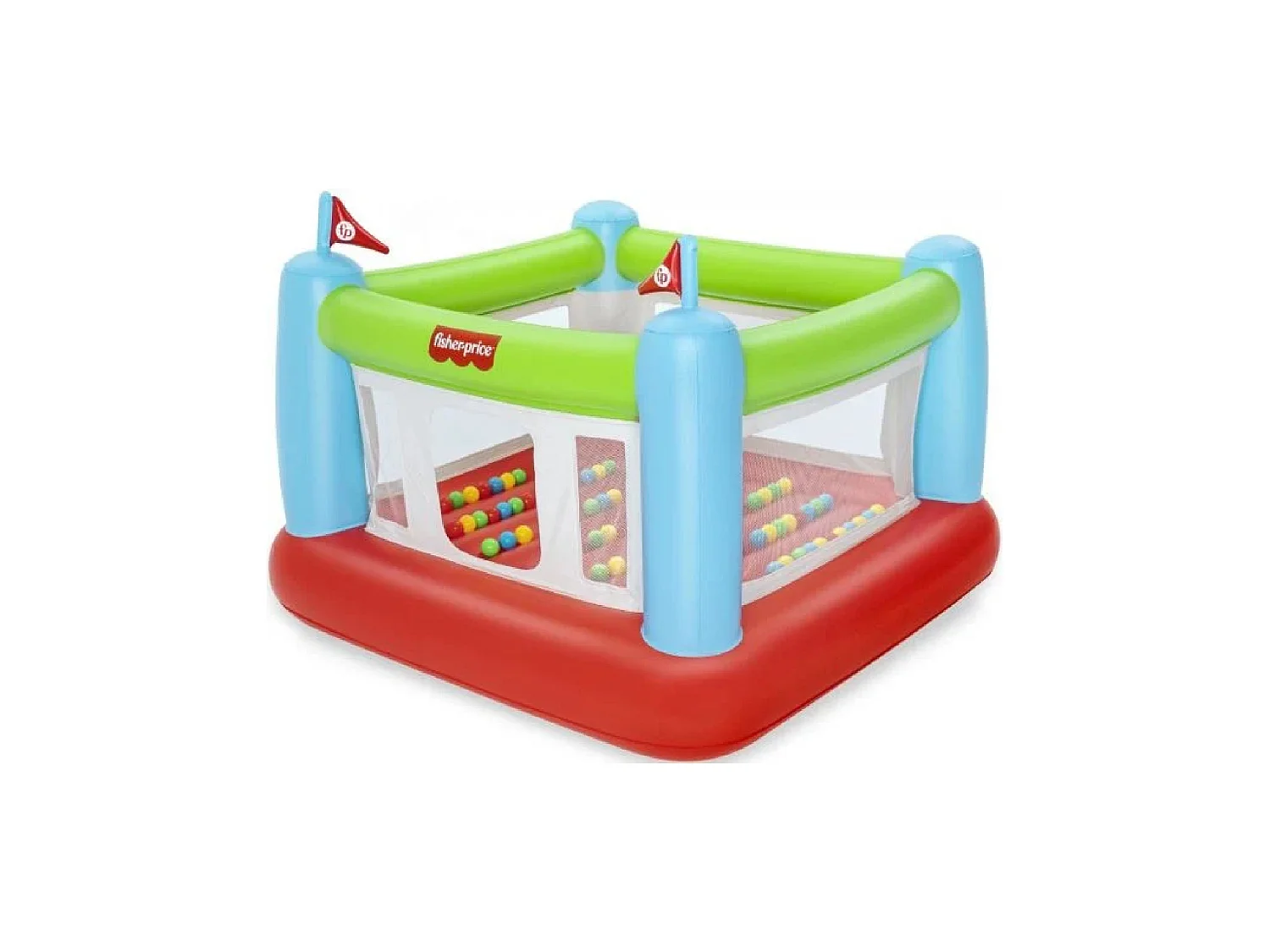 Château Gonflable avec 50 Balles de Jeu Bestway Bounce Sensational 175x173x135 cm Multicolore avec Filet de Sécurité