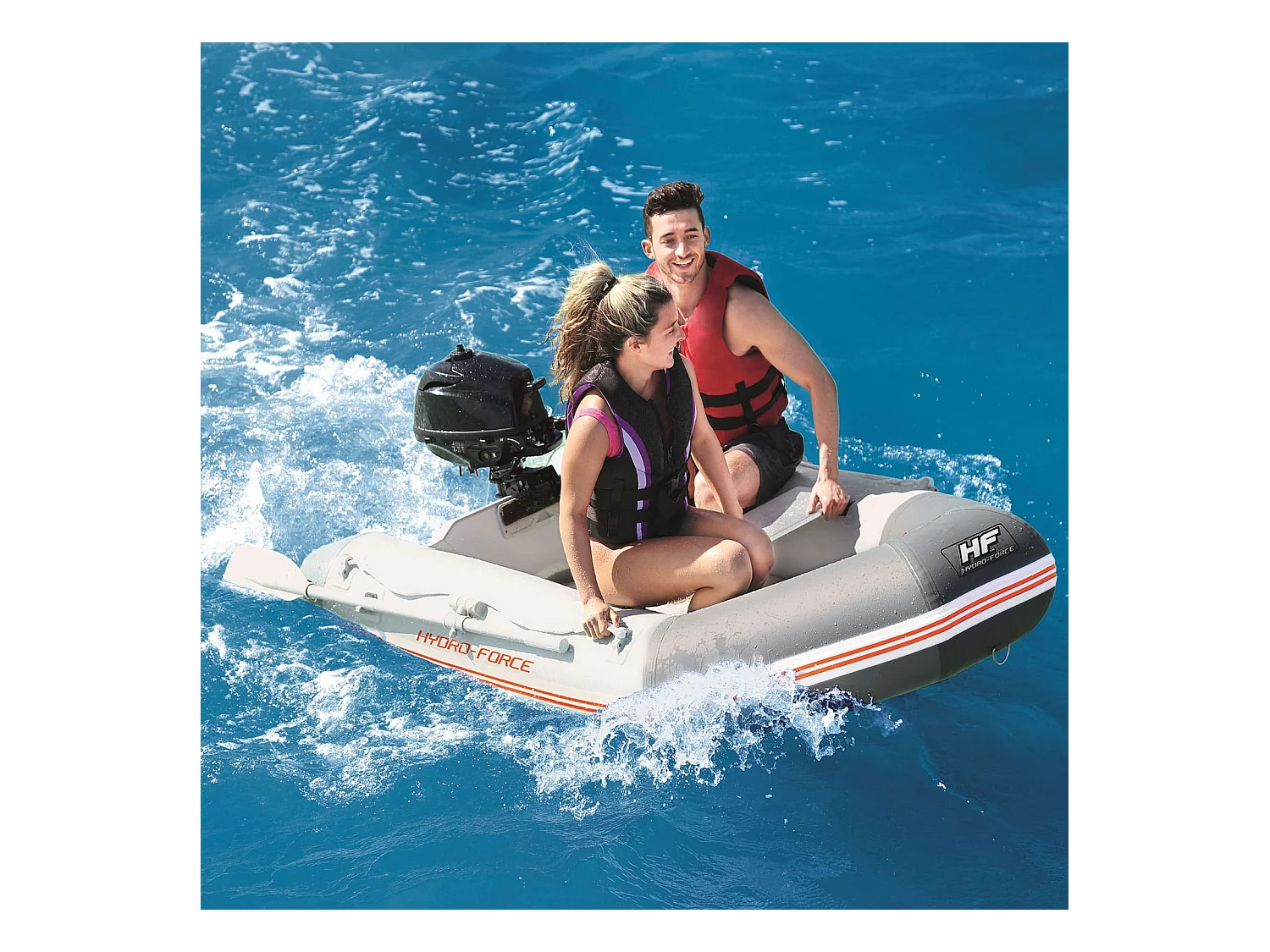 Barca Hinchable Neumática Bestway Hydro-Force Caspian Para 2 Adultos 2 Remos