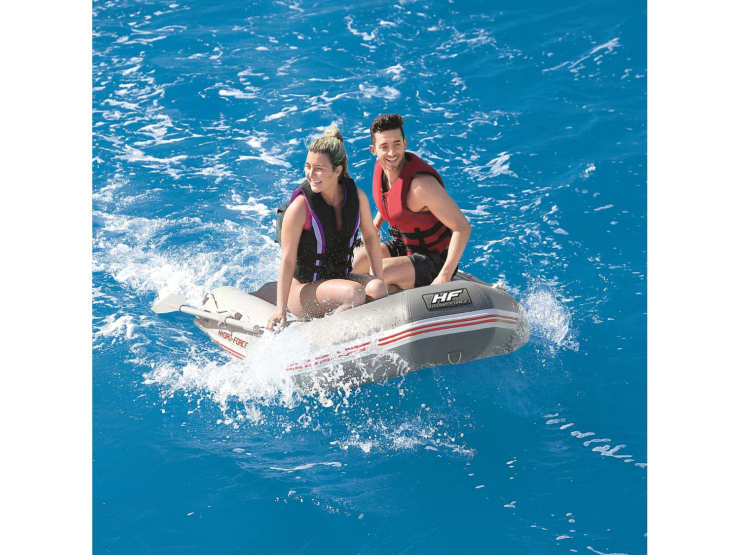 Barca Hinchable Neumática Bestway Hydro-Force Caspian Para 2 Adultos 2 Remos