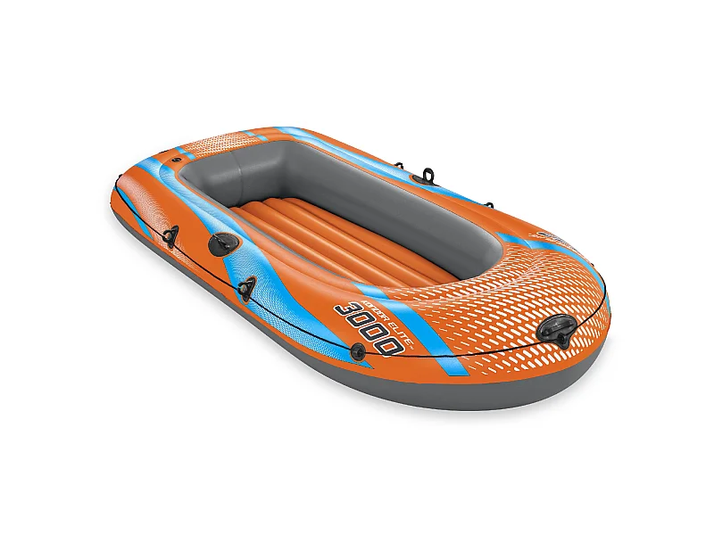 Bateau Gonflable pour 2 Adultes et 1 Enfant Bestway Kondor Elite 3000 Raft 246x122x45 cm avec Poignées et Sol Gonflable