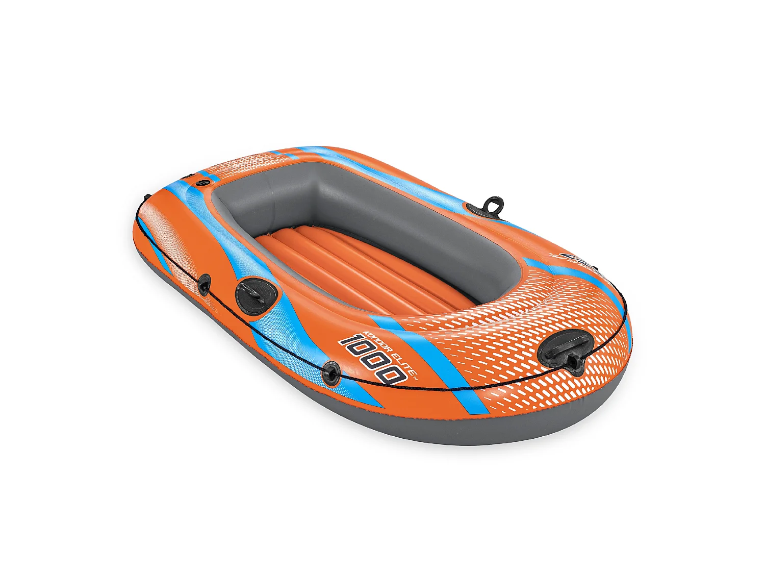 Bateau Gonflable Individuel Bestway Kondor Elite 1000 Raft 162x96x20 cm avec Poignées et Sol Gonflable