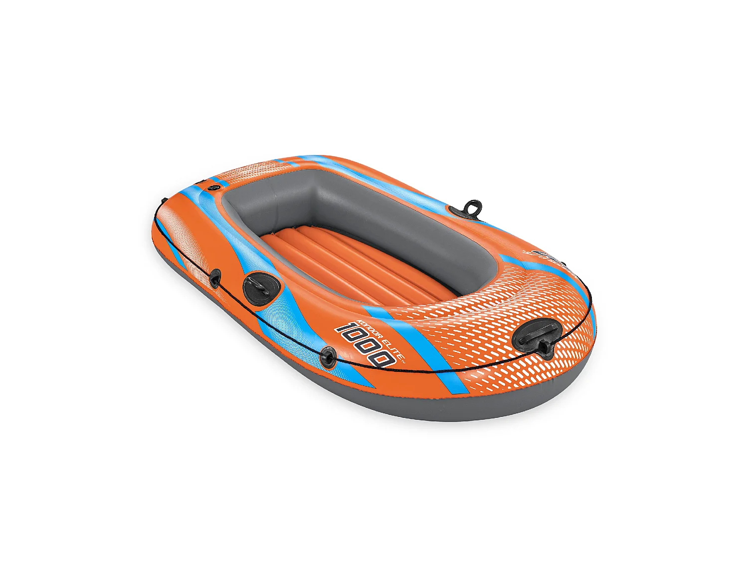 Bateau Gonflable Individuel Bestway Kondor Elite 1000 Raft 162x96x20 cm avec Poignées et Sol Gonflable