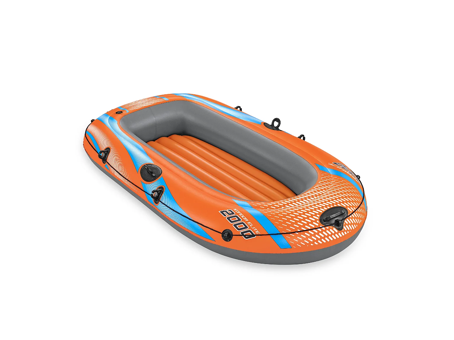 Bateau Gonflable pour 1 Adulte et 1 Enfant Bestway Kondor Elite 2000 Raft 196x106x31 cm avec Poignées et Sol Gonflable