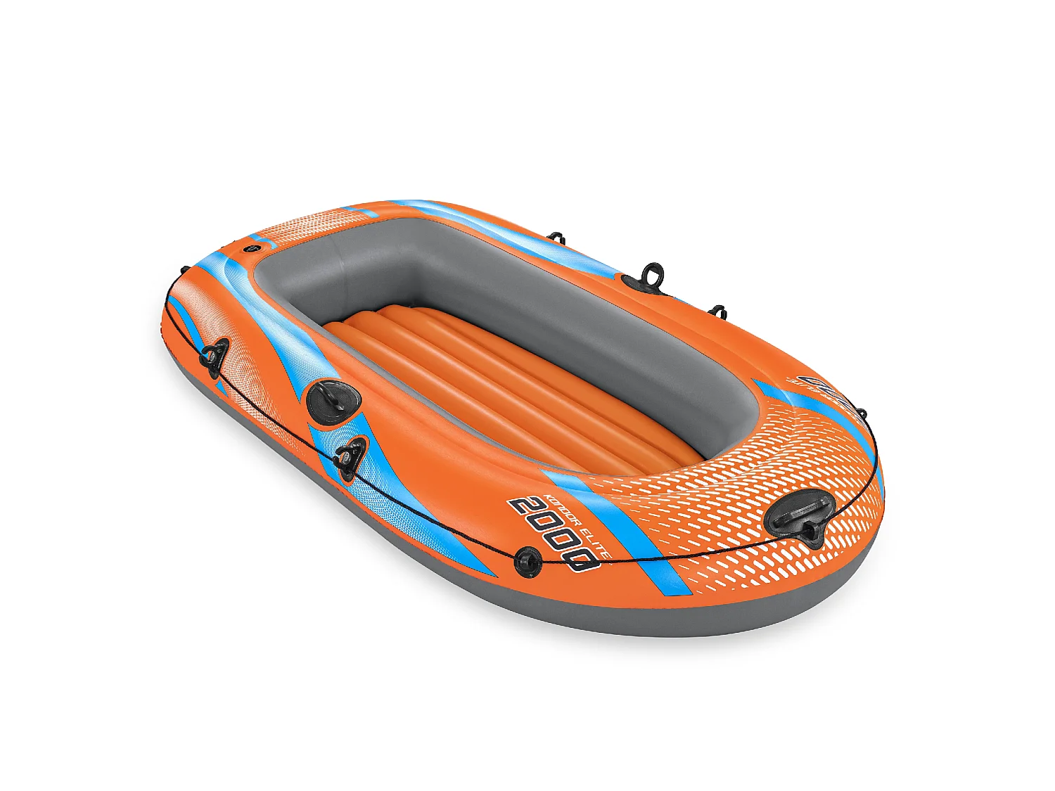 Bateau Gonflable pour 1 Adulte et 1 Enfant Bestway Kondor Elite 2000 Raft 196x106x31 cm avec Poignées et Sol Gonflable