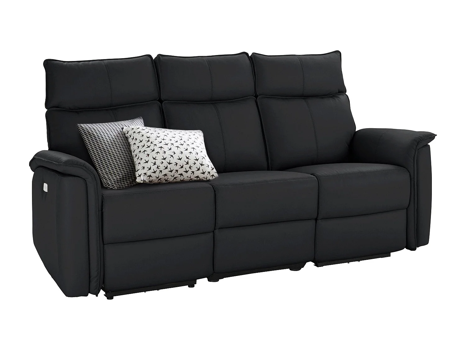 Zola|Canapé 3 places noir