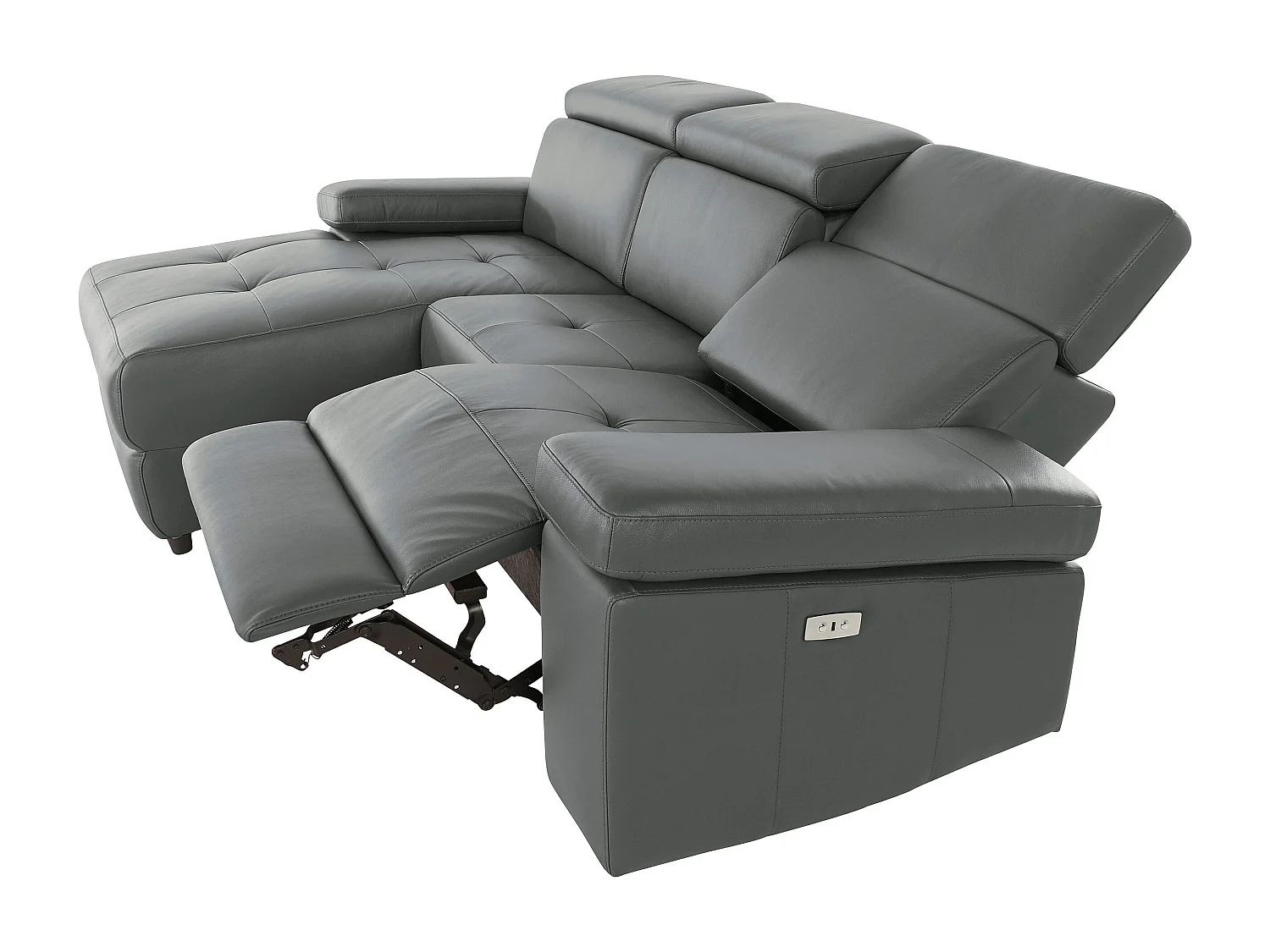 Rayland|Chaiselong Canapé 3 places gauche électrique