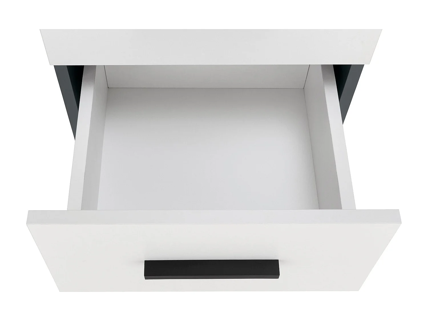 Malika | Meuble de salle de bain avec 2 portes 1 tiroir anthracite et blanc