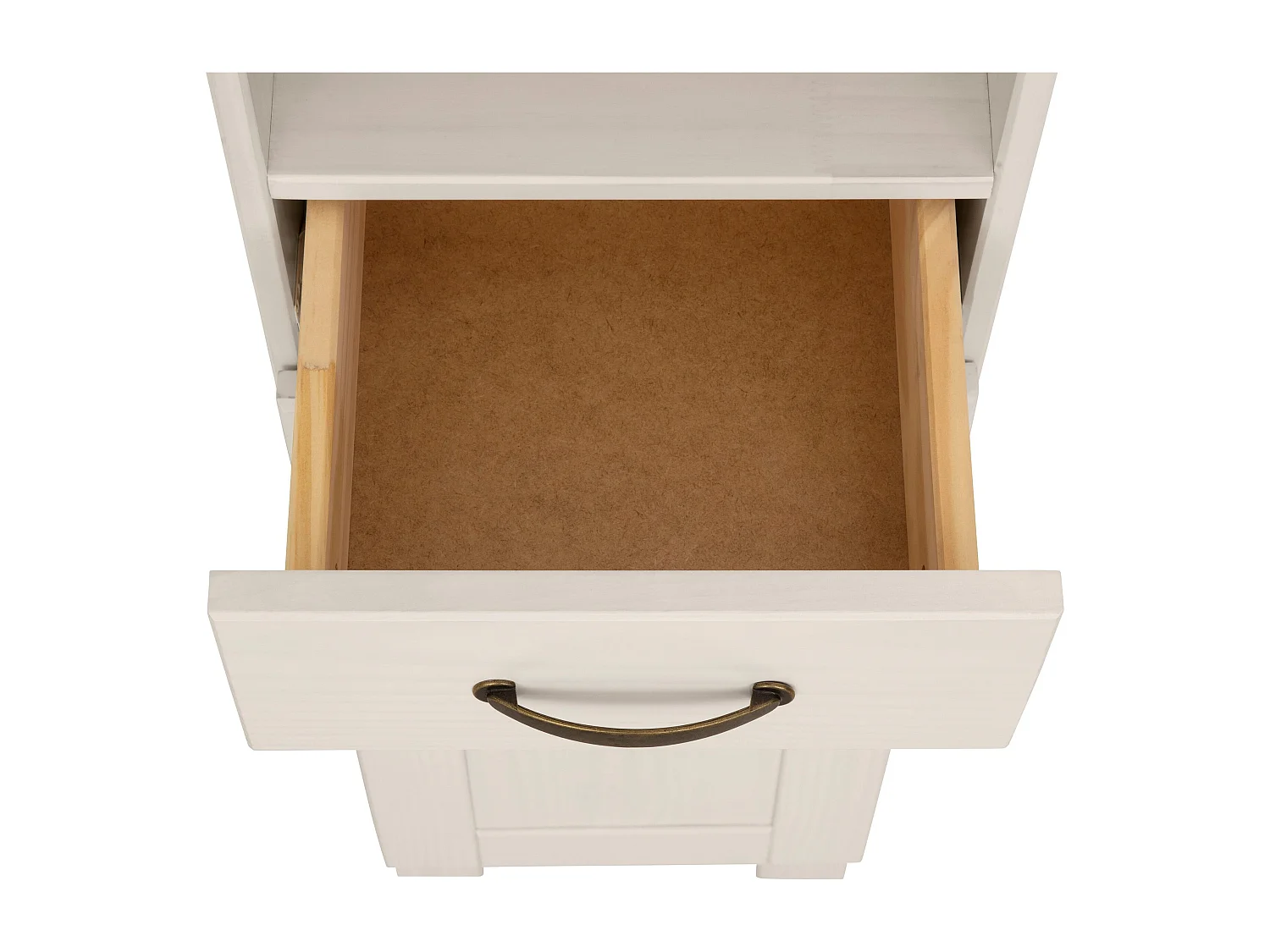 Alby | Meuble colonne de salle de bain avec 2 portes en pin blanc