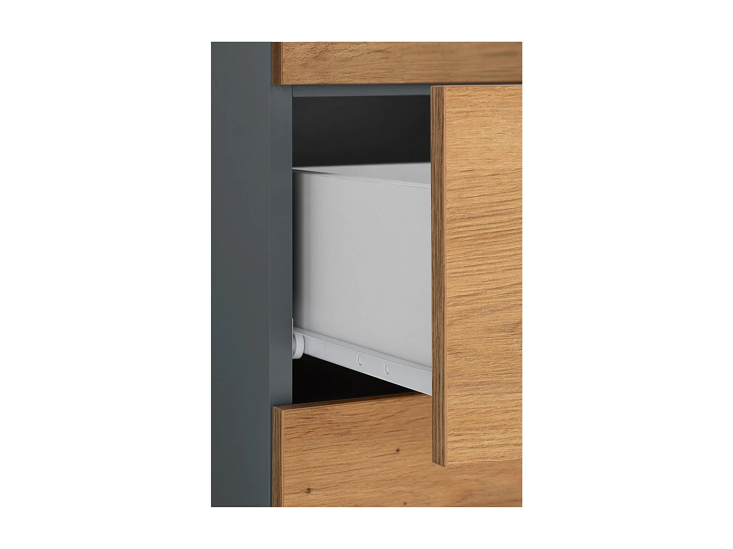 Malika | Meuble de salle de bain avec 2 portes 1 tiroir anthracite