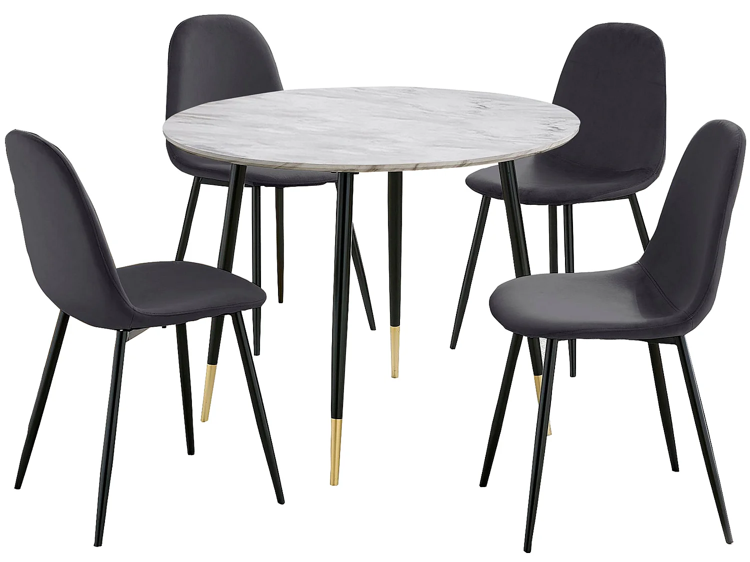 Conjunto Monza 100 cm Anthr Mármol/Oro