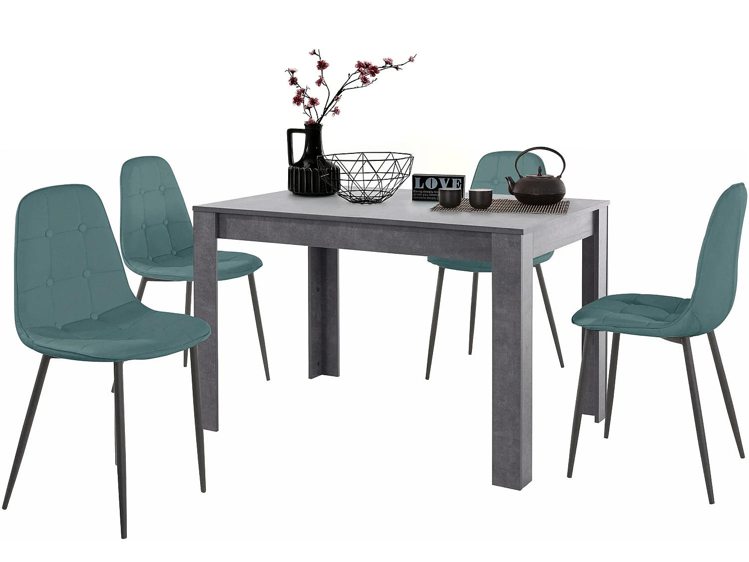 Tavolo Tinto 120 cm MarmoAcciaio