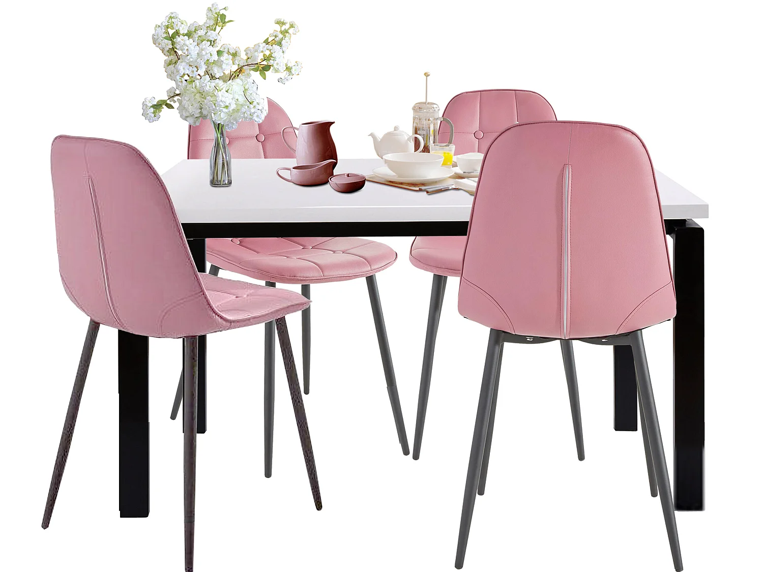 Sabine160 cm Luna 4pk Rose