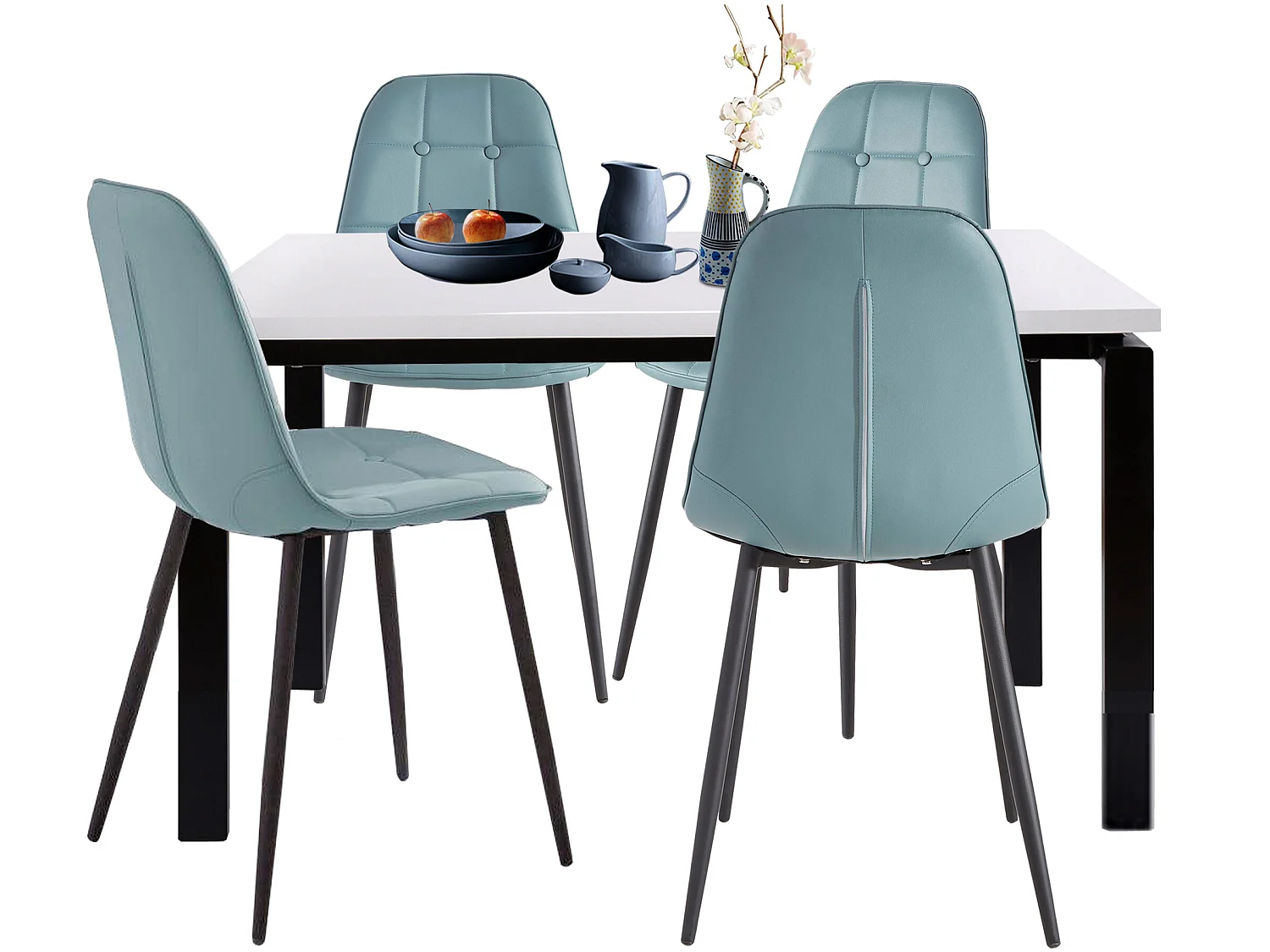 Sabine160 cm Luna 4pk Bleu