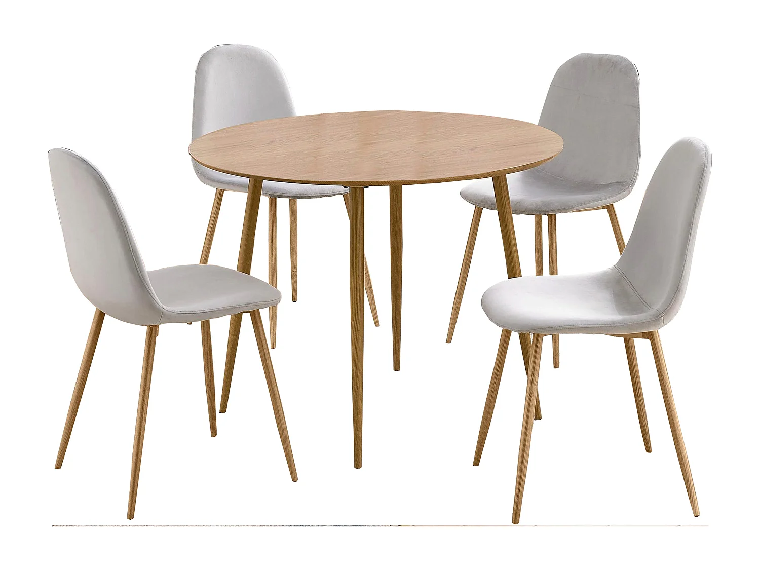 Ensemble Monza 100 cm Gris/Chêne