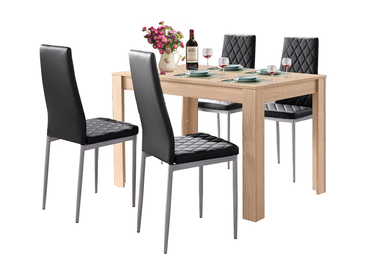 Tavolo da pranzo Otago 200 cm Rovere nero