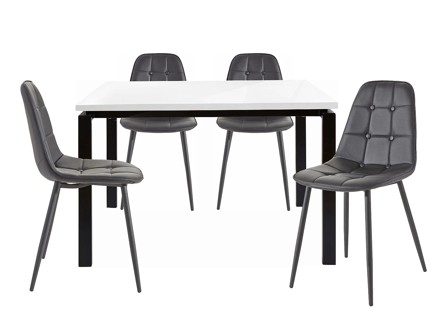 Sabine120 cm Luna 4pk noir