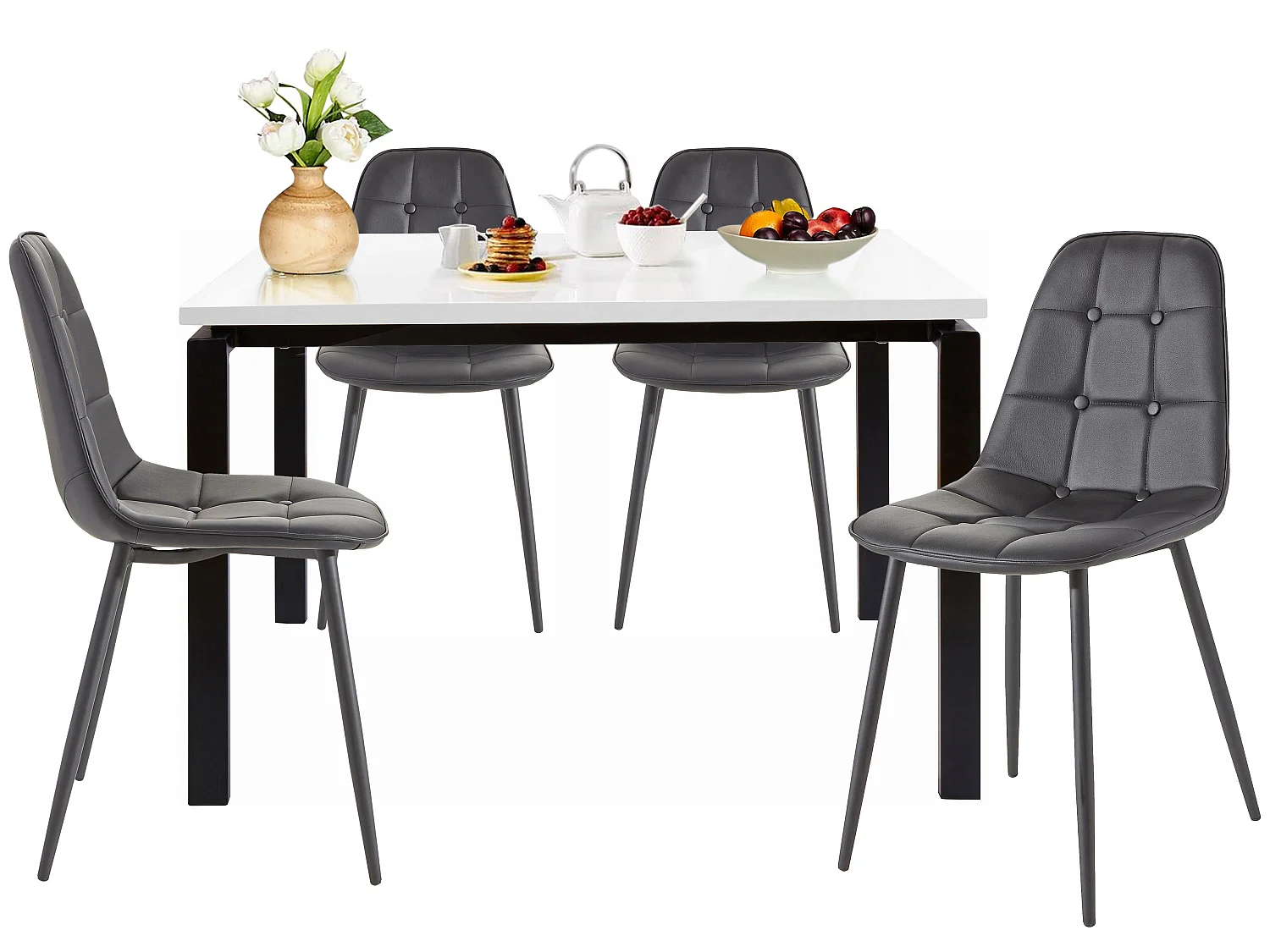 Sabine120 cm Luna 4pk noir