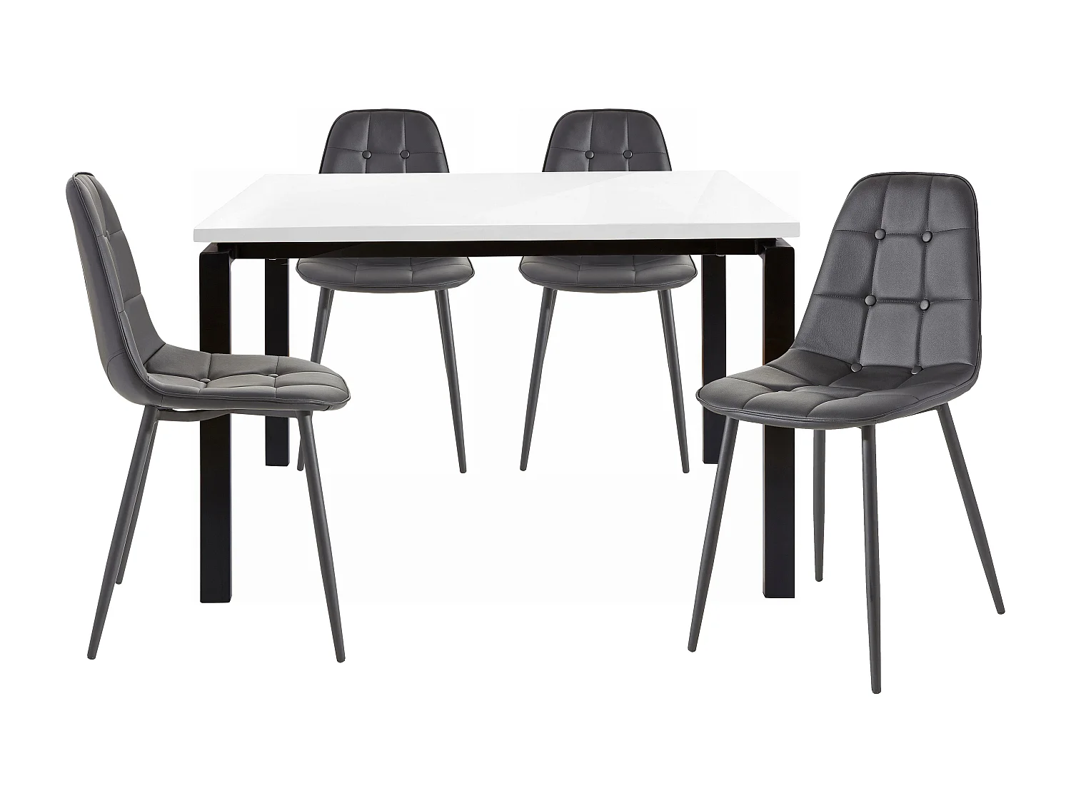 Sabine120 cm Luna 4pk noir