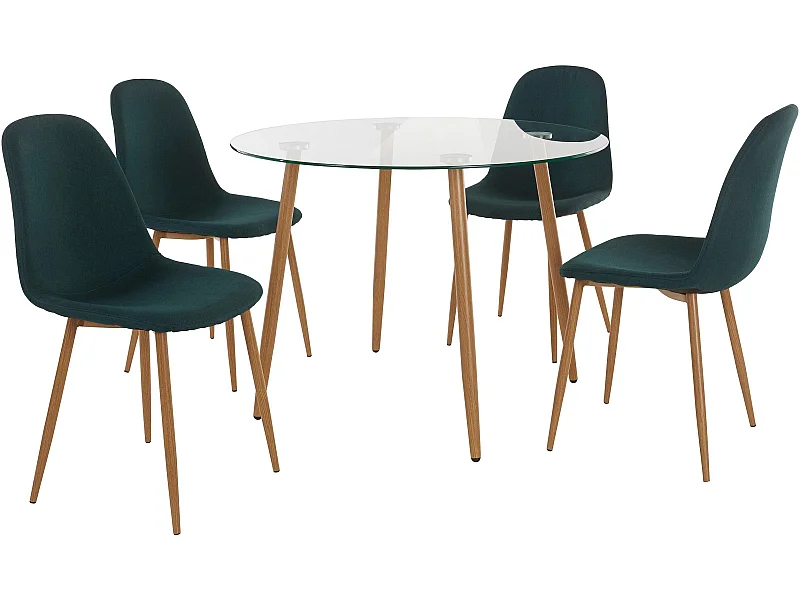 Ensemble Miller Table Ronde Green Fab