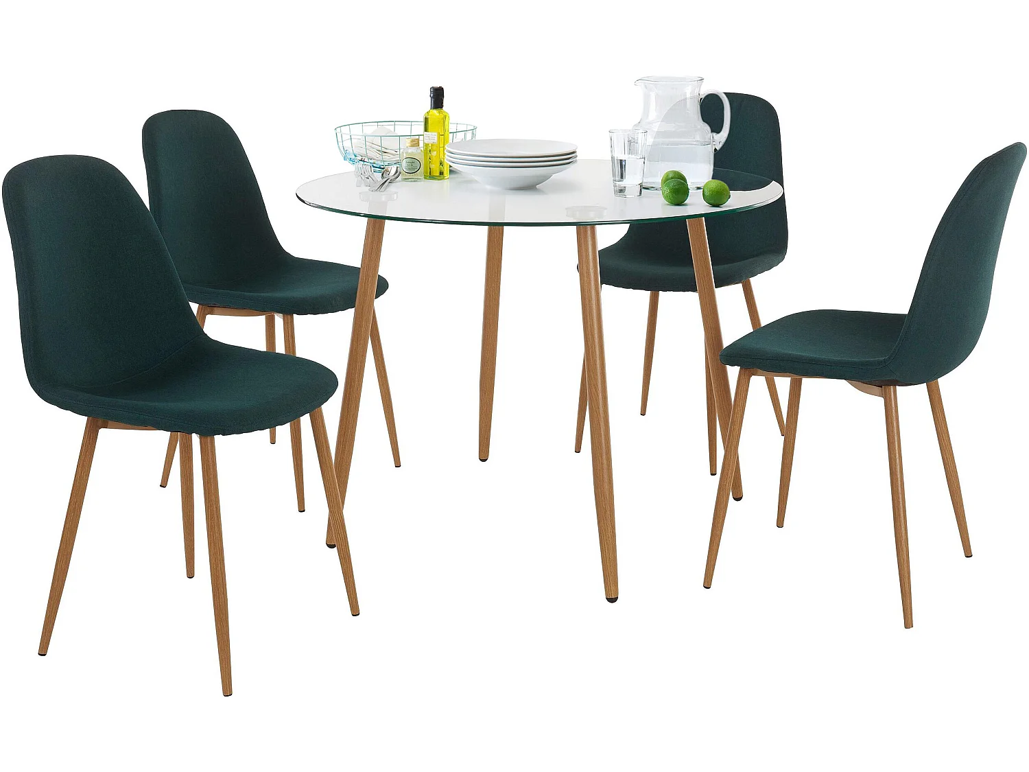 Ensemble Miller Table Ronde Green Fab