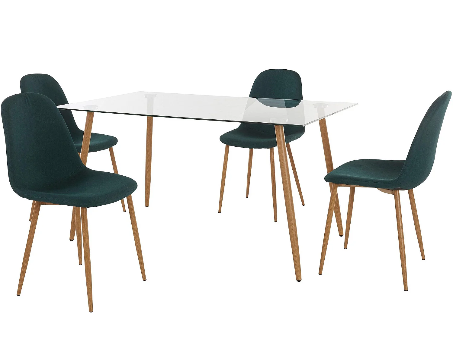 Miller | Ensemble de table à manger 140 cm + 4 chaises