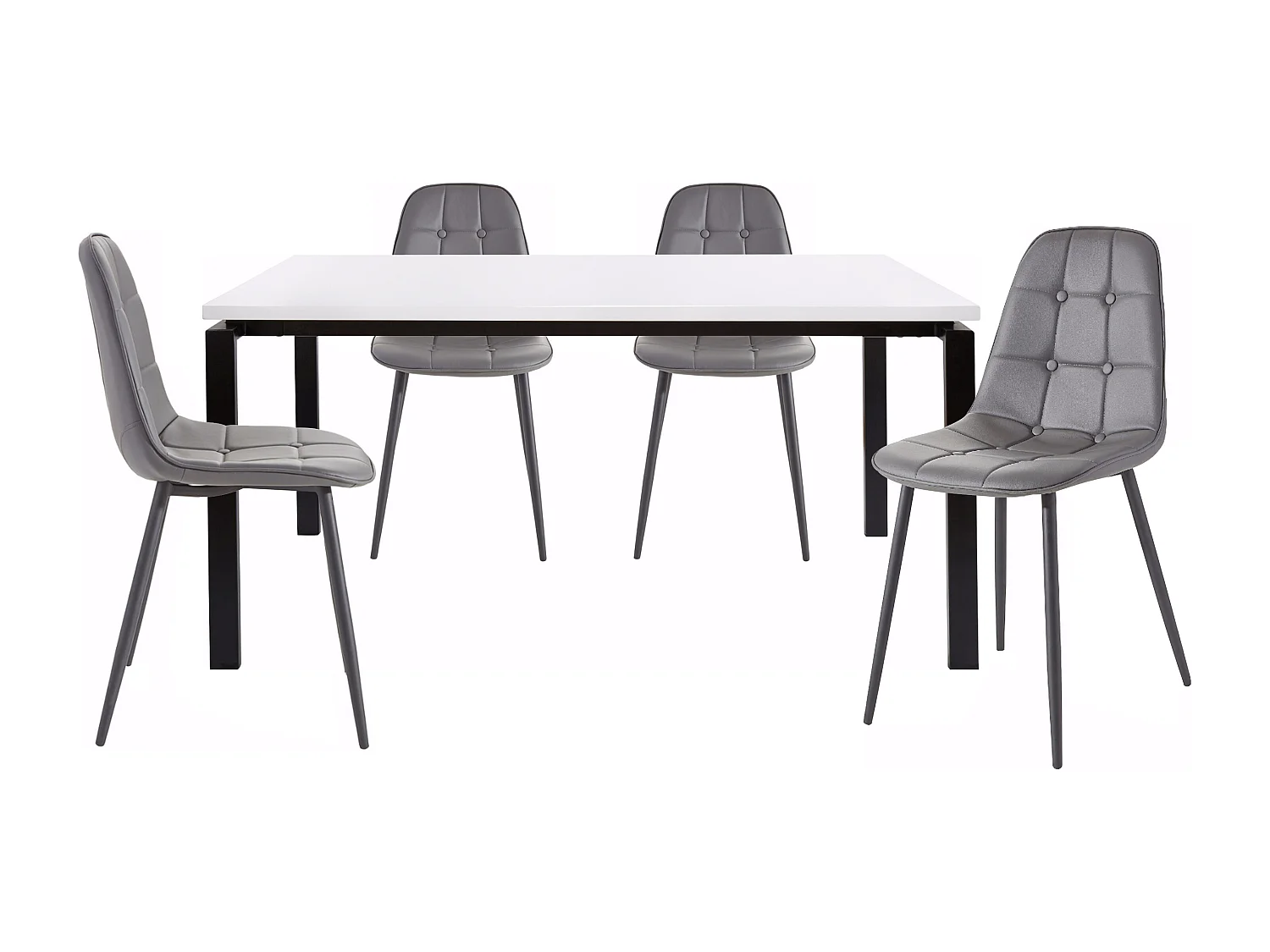 Sabine 160 cm Luna 4 stuks Grijs