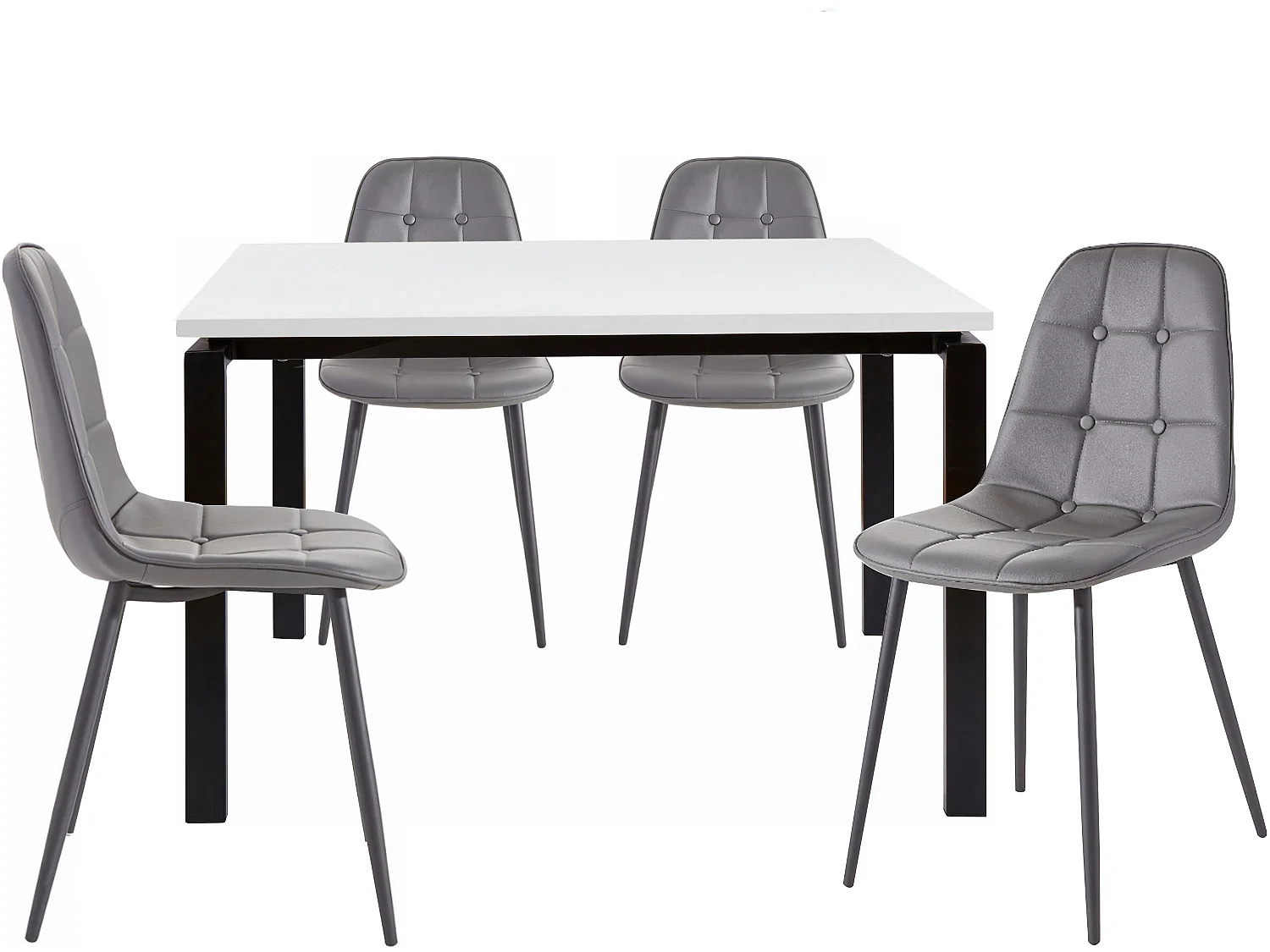 Sabine 120 cm Luna 4 stuks Grijs