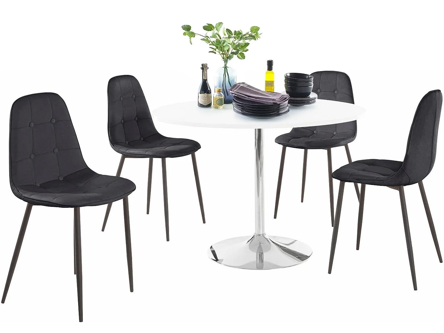 Tavolo Silvie 110 cm VetroOttone