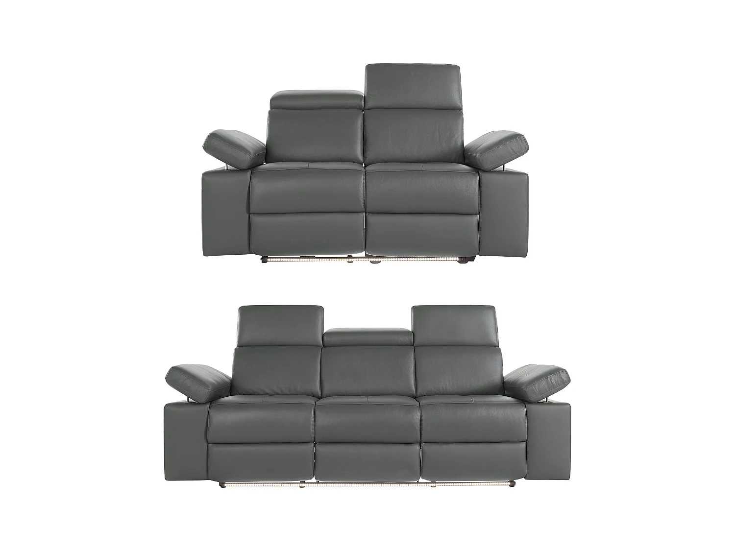 Rayland | conjunto 2-3 lugares elétrico cinza