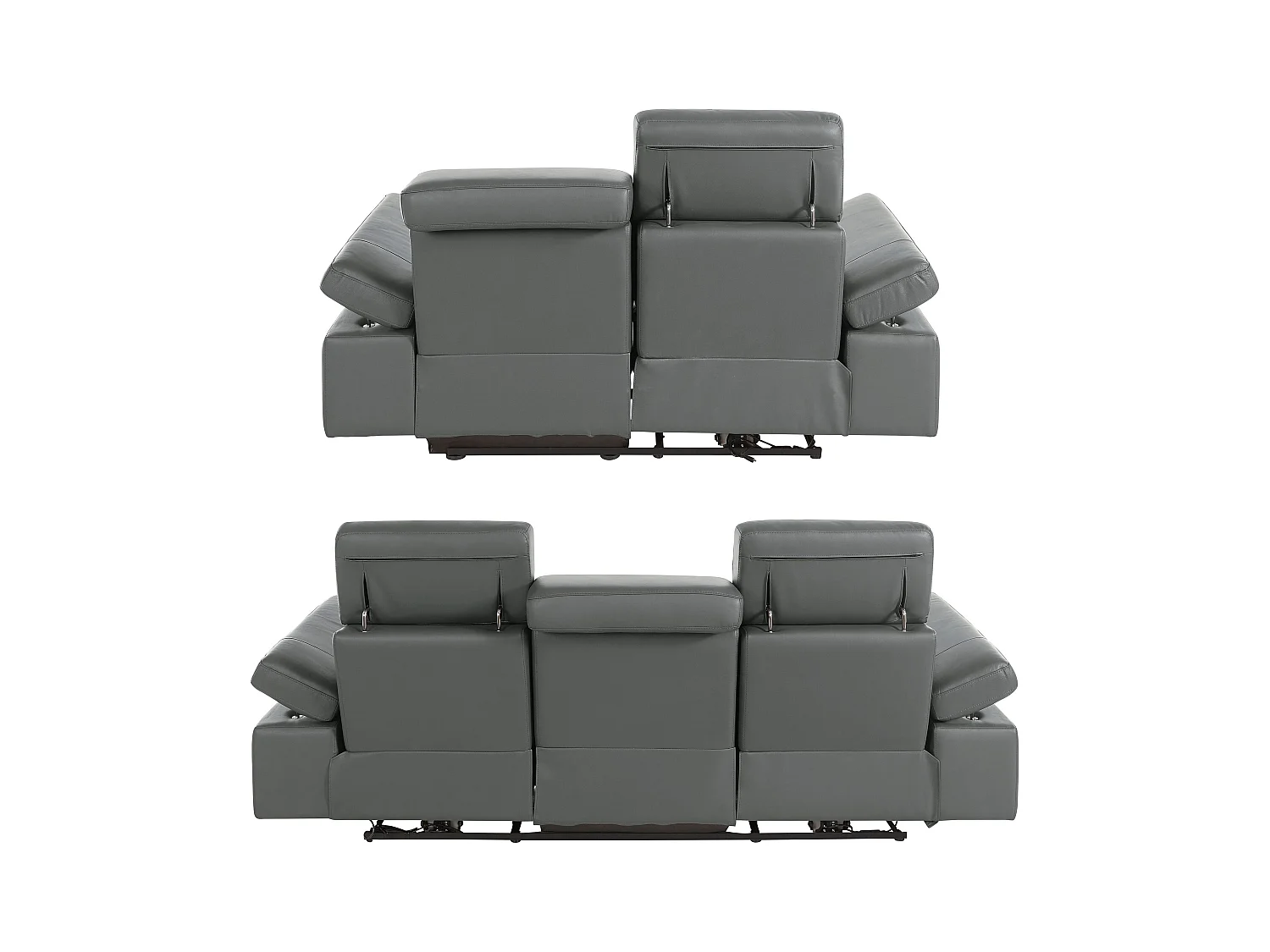 Rayland | conjunto 2-3 lugares elétrico cinza