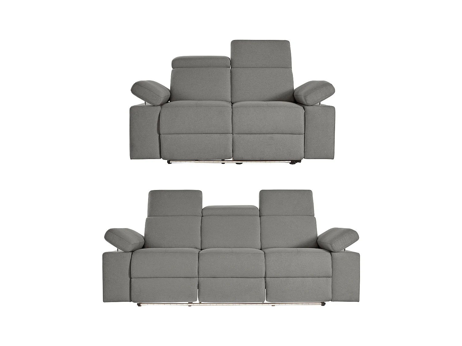 Rayland | conjunto 2-3 lugares elétrico cinza